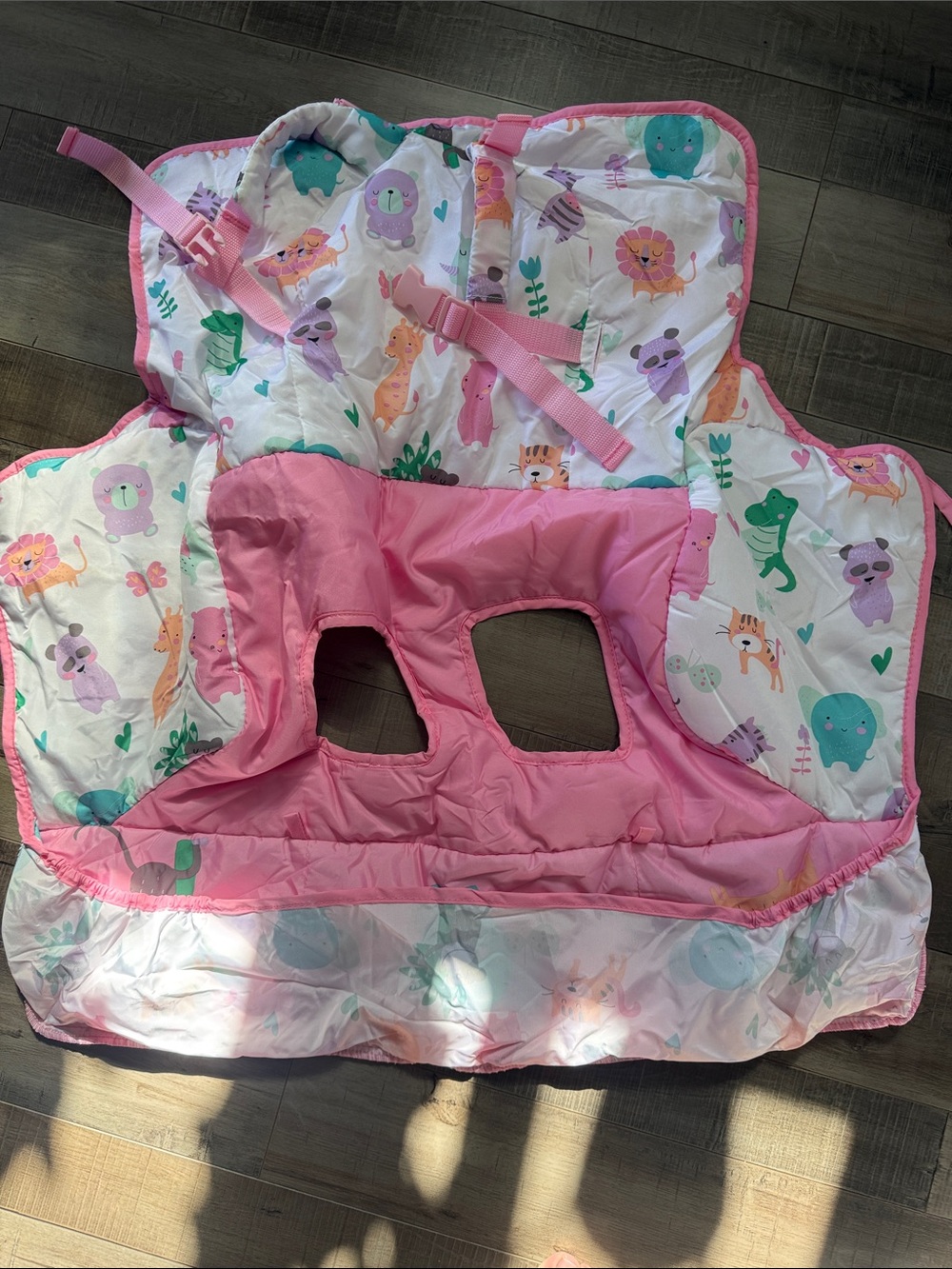Pink Animal Print Kids Seat Cover and Harness Protector NWOT